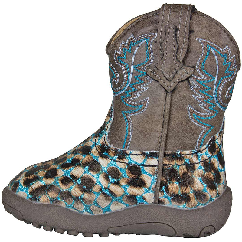 Roper Baby Girls' Glitter Leopard Cowgirl Boots