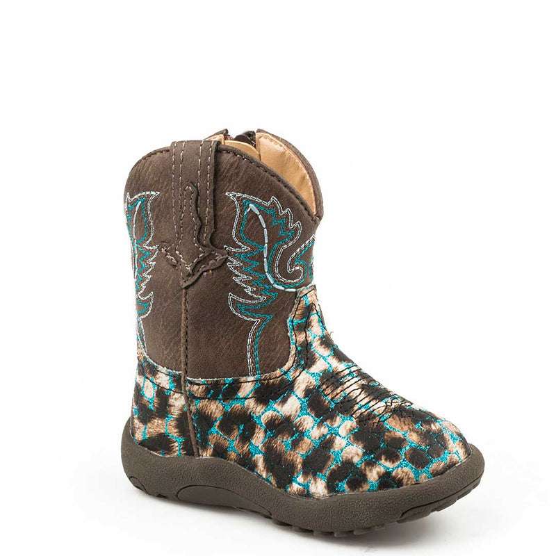 Roper Baby Girl's Glitter Leopard Cowgirl Boots