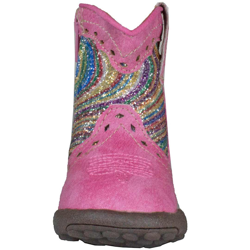 Roper Baby Girls' Swirly Glitter Shaft Cowgirl Boots