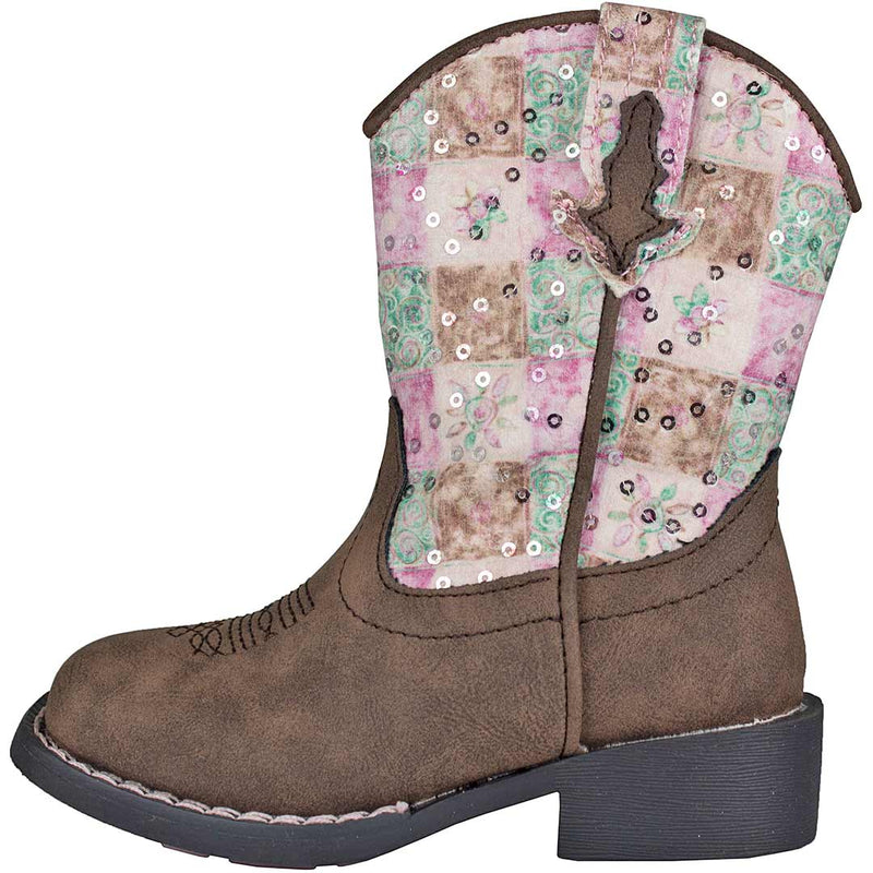 Roper Toddler Girls' Floral Shine Cowgirl Boots