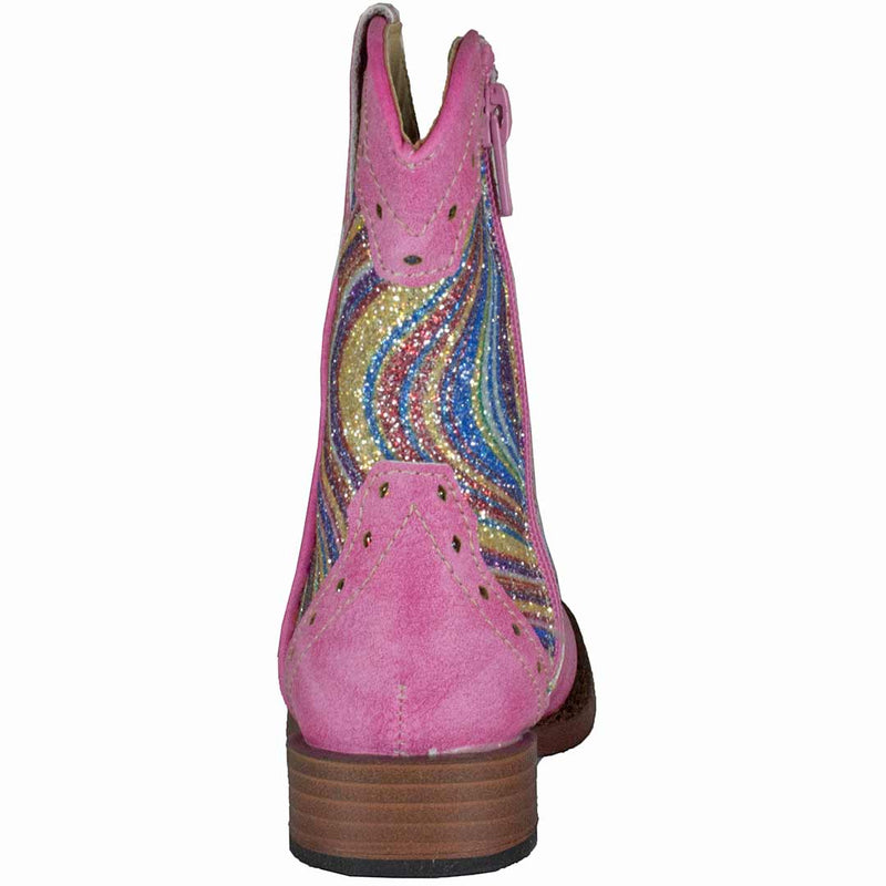 Roper Toddler Girls' Swirly Glitter Shaft Cowgirl Boots