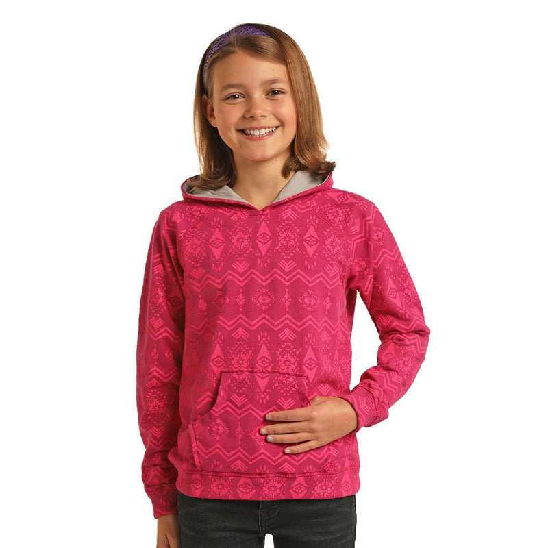 Rock & Roll Cowgirl Girl's Aztec Print Hoodie