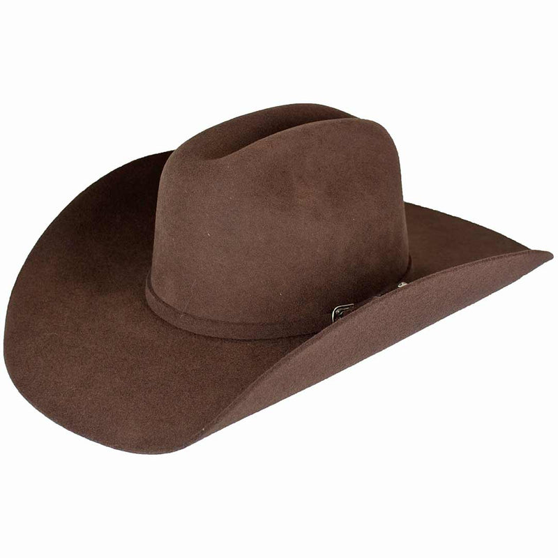 Serratelli 2X Felt Cattleman Crown Cowboy Hat