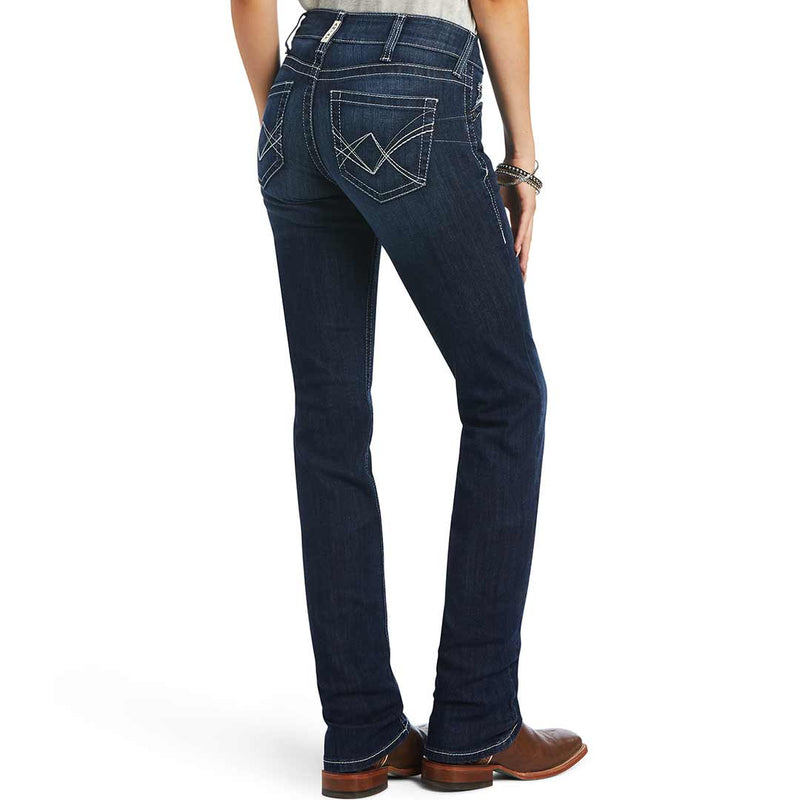 Ariat Women's R.E.A.L. Mid Rise Clarissa Straight Leg Jeans