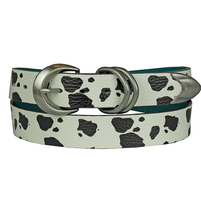 Catchfly Girls' Cow Print Leather Belt