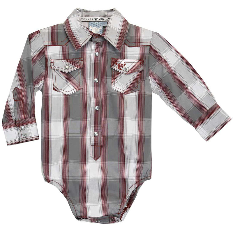 Cowboy Hardware Baby Boys' Plaid Snap Onesie