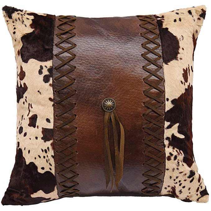 Hi End Accents Faux Cowhide Throw Pillow