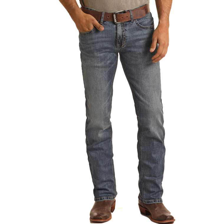 Hooey Men's Revolver Slim Fit Stretch Straight Leg Jeans