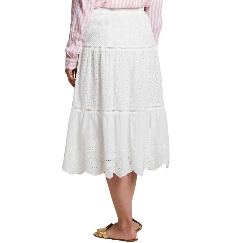 Tribal Women's Embroidered Cotton Midi Skirt