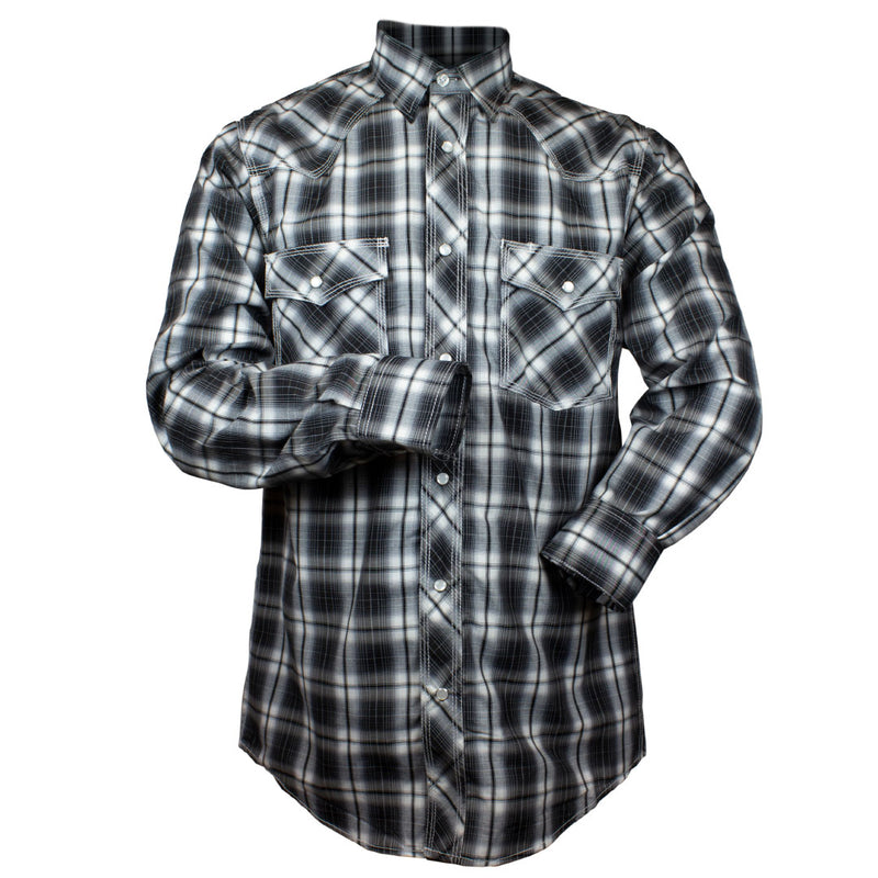 Cowboy Legend Men's Triple Stitched Plaid Snap Shirt