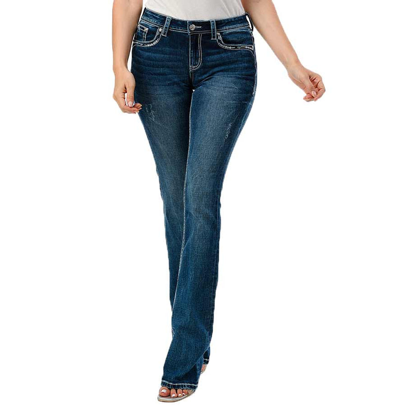 Grace in LA Women's Dreamcatcher Bootcut Jeans