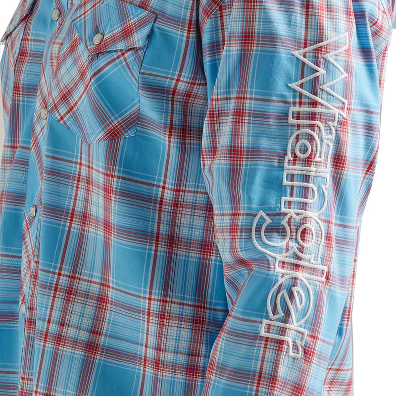 Wrangler Men's Logo Plaid Snap Shirt