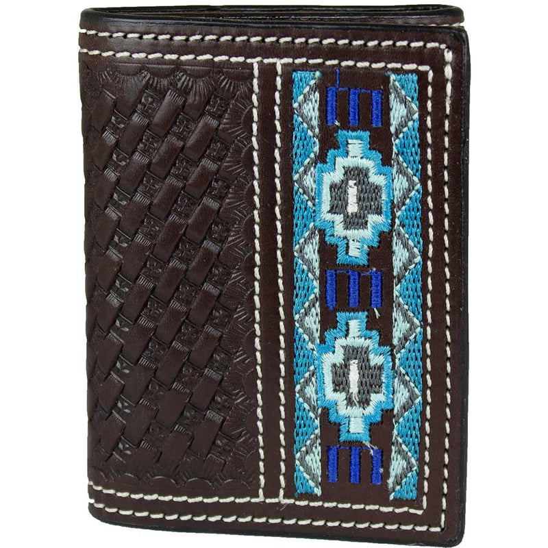 Ranger Belt Co. Men's Basket weave Aztec Trifold Wallet