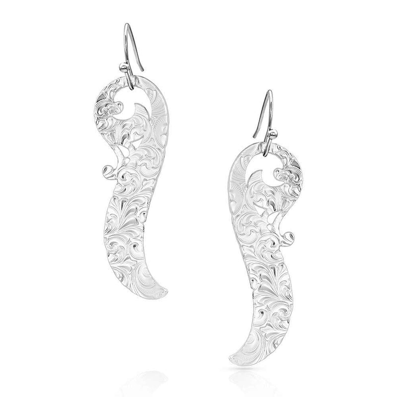 Montana Silversmiths Connected Feathered Filigree Earrings