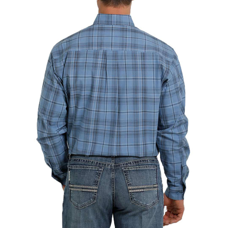 Cinch Men's Contrast Trim Plaid Button-Down Shirt