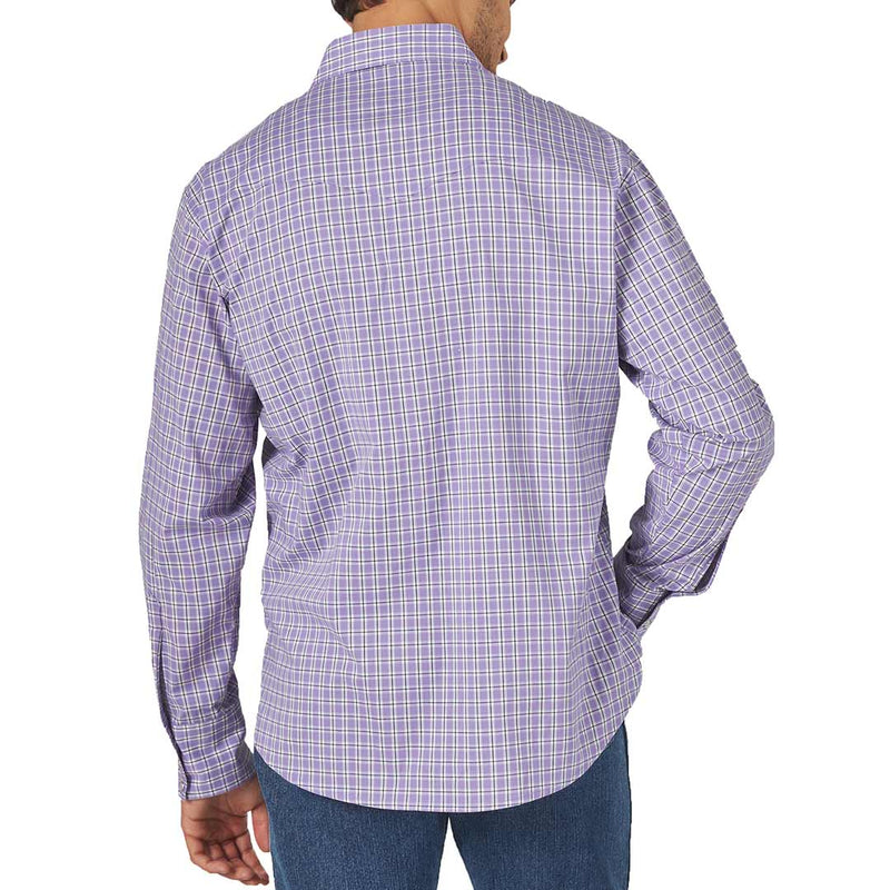 Wrangler Men's Wrinkle Resist Plaid Snap Shirt