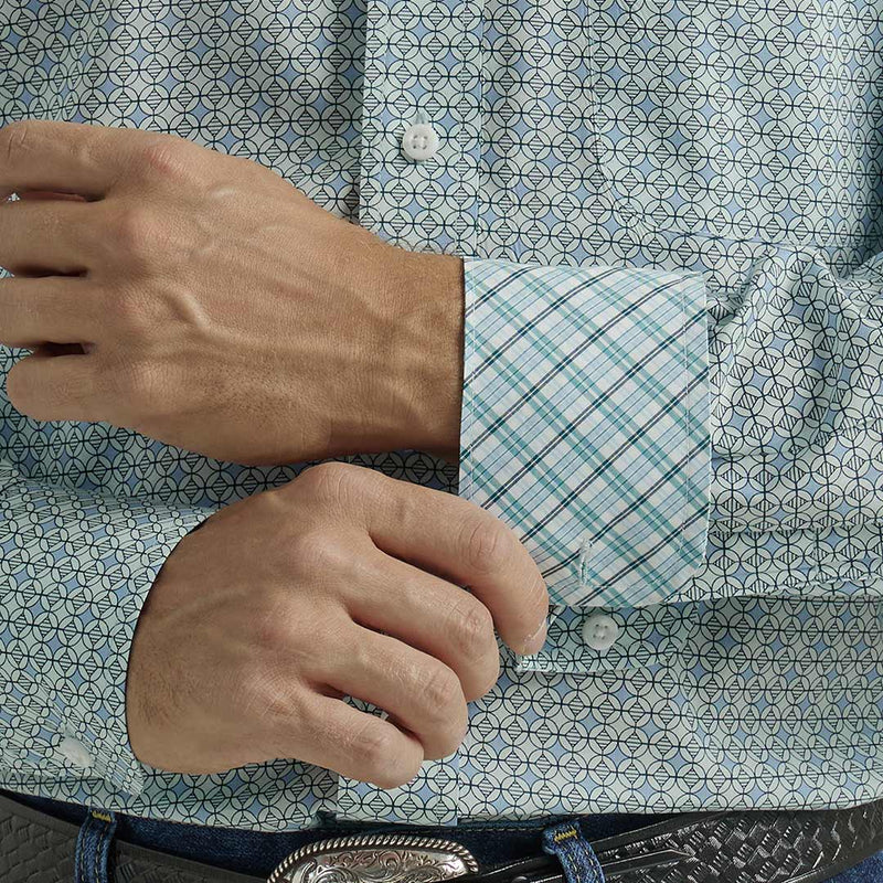 Wrangler Men's George Strait Circle Print Button-Down Shirt