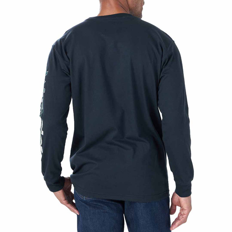 Wrangler Men's Flame Resistant Camo Arm Logo Long Sleeve T-shirt