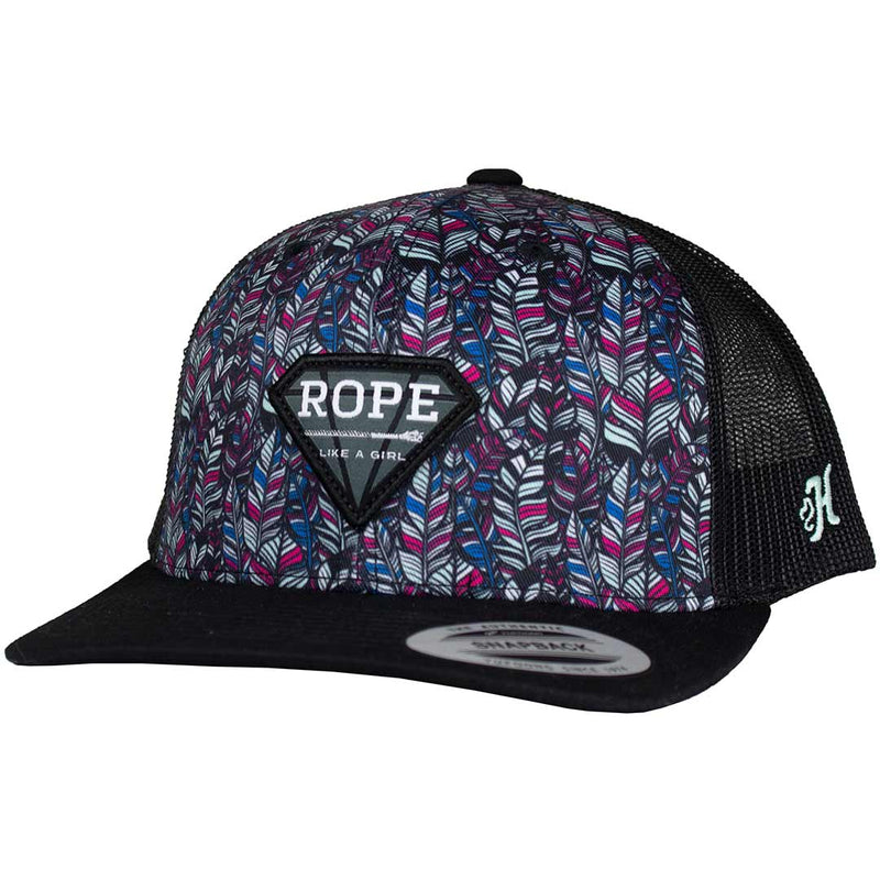 Hooey Brands Women' RLAG Feather Pattern Snap Back Cap