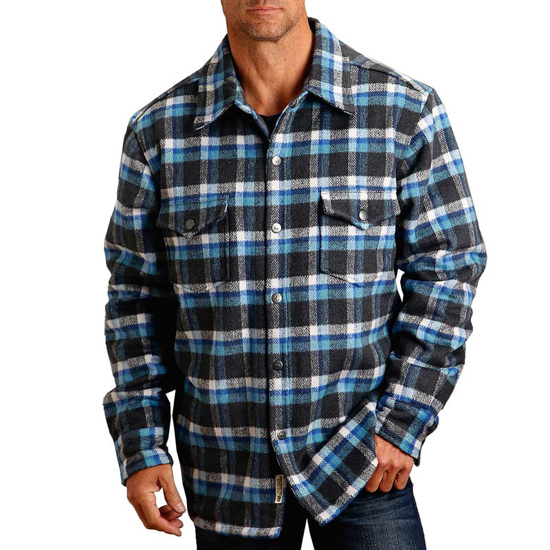 Stetson Men's Wool Plaid Shirt Jacket