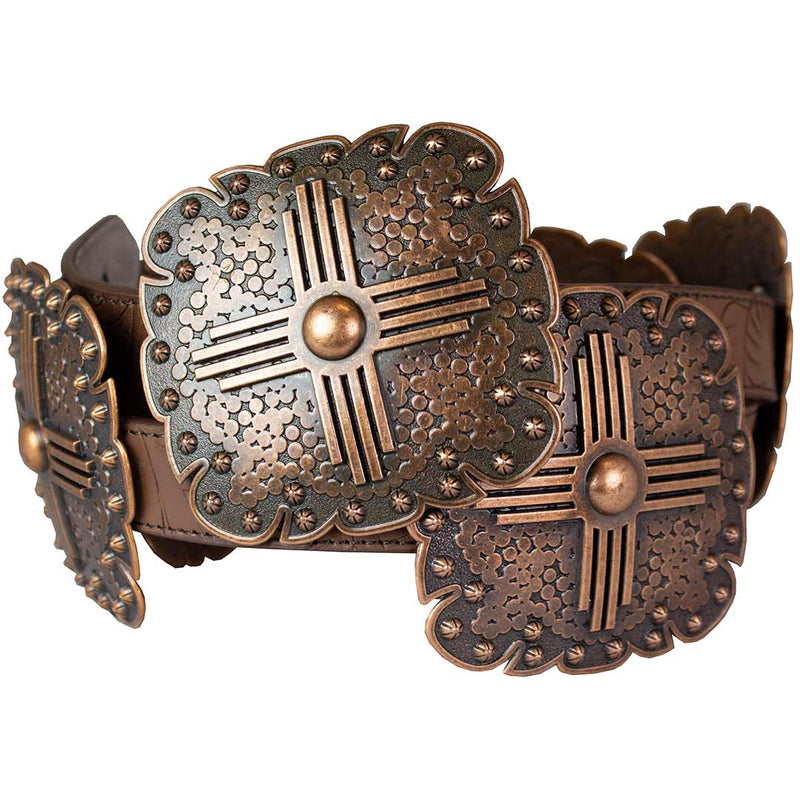 Angel Ranch Women's Square Conchos Leather Belt