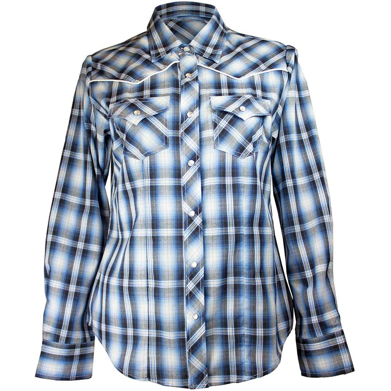 Cumberland Outfitters Women's Plaid Snap Shirt