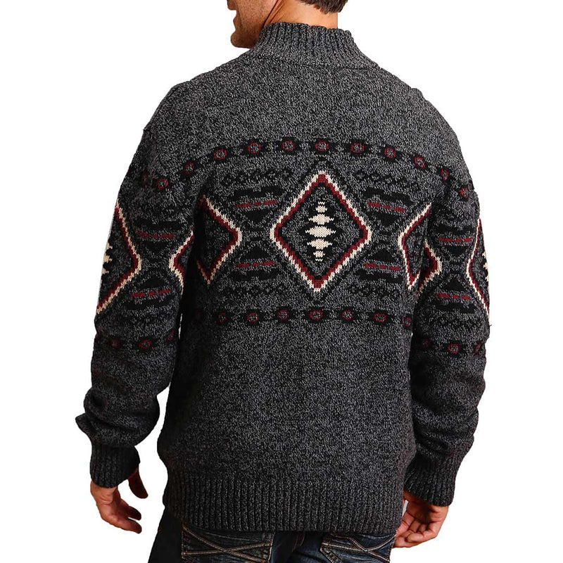 Stetson Men's Border Full Zip Knit Sweater