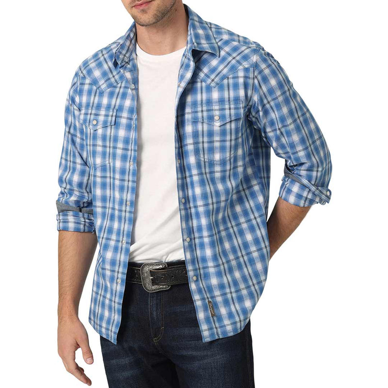 Wrangler Men's Retro Premium Plaid Snap Shirt