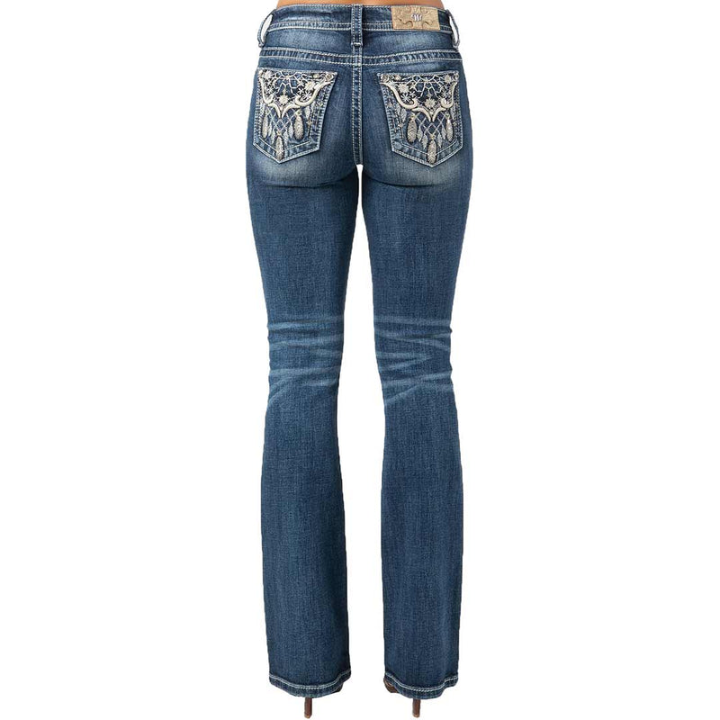 Miss Me Women's Floral Dreamcatcher Bootcut Jeans