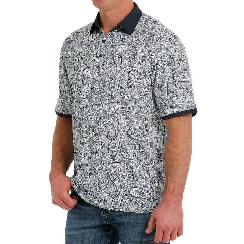 Cinch Men's ArenaFlex Paisley Print Polo