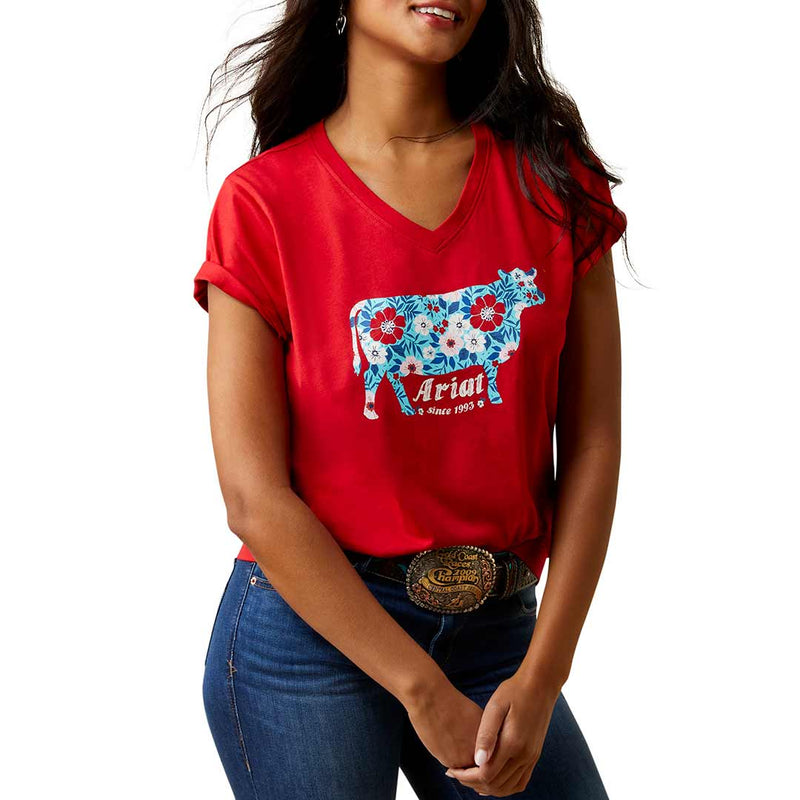 Ariat Women's Flower Cow Graphic T-Shirt