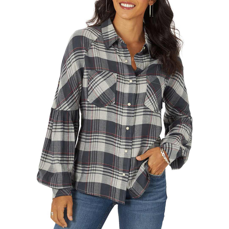 Wrangler Women's Retro Americana Plaid Snap Shirt