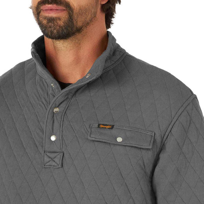 Wrangler Men's Quilted 1/4 Snap Pullover