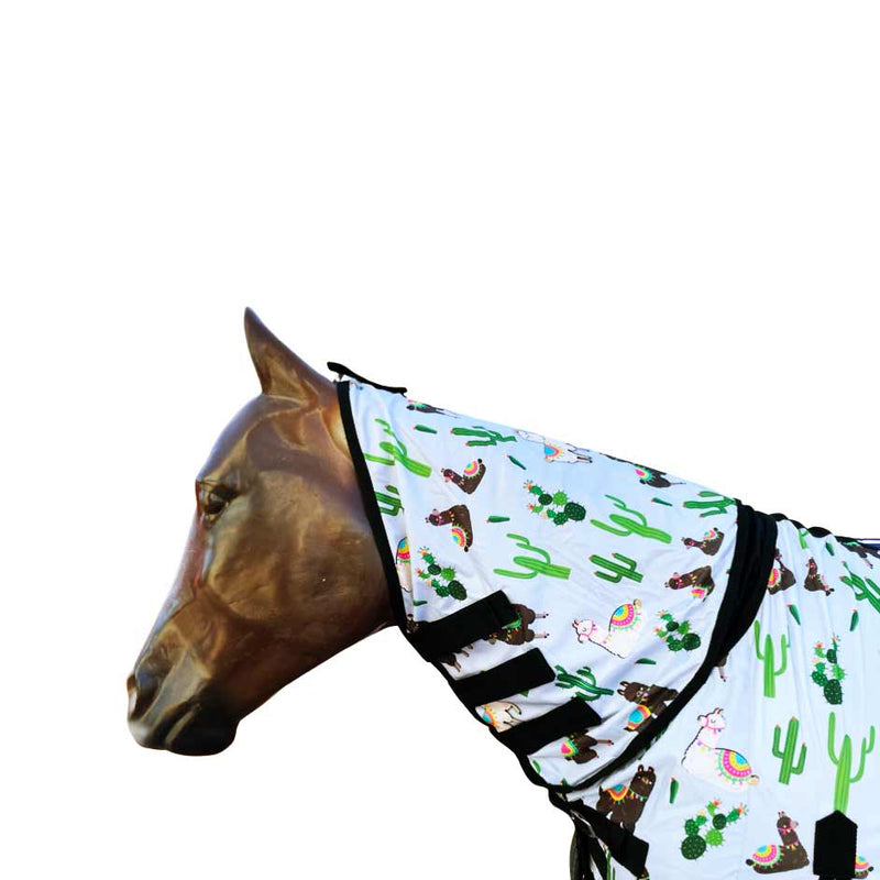 Tech Equestrian Llama Print Pony Fly Sheet with Attached Hood