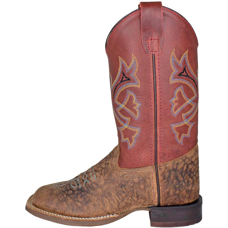 Old West Youth Distressed Vamp Cowboy Boots