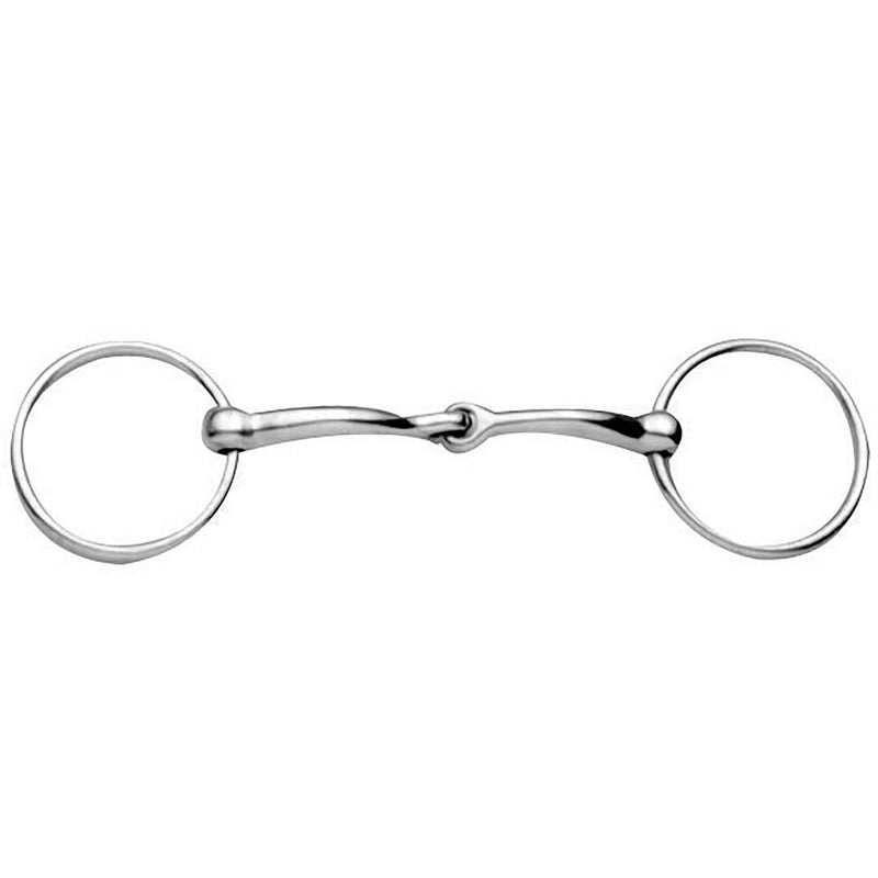 JP Korsteel Stainless Steel Jointed Loose Ring Snaffle Bit