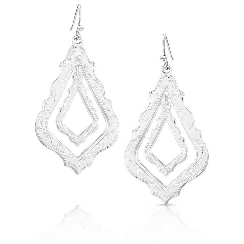 Montana Silversmiths Western Two-Step Teardrop Earrings