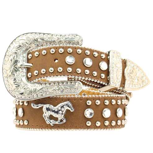 Nocona Belt Company Girls' Horse Concho Belt