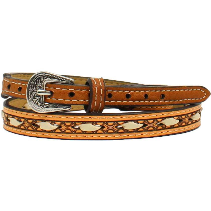 Nocona Belt Company Tooled Laced Hat Band