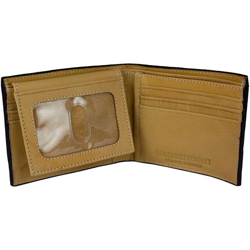 Ranger Belt Co. Men's Ostrich Skin Tooled Bifold Wallet