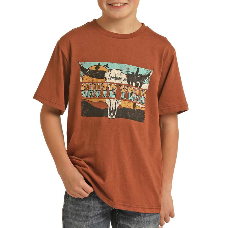 Rock & Roll Cowboy Boys' Dale Brisby Chute Yeah Graphic T-shirt