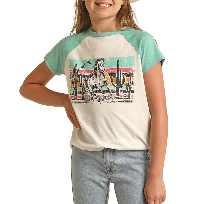 Rock & Roll Cowgirl Girls' Horse Graphic T-Shirt