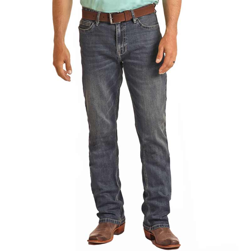 Rock & Roll Denim Men's Hooey Double Barrel Straight Leg Jeans