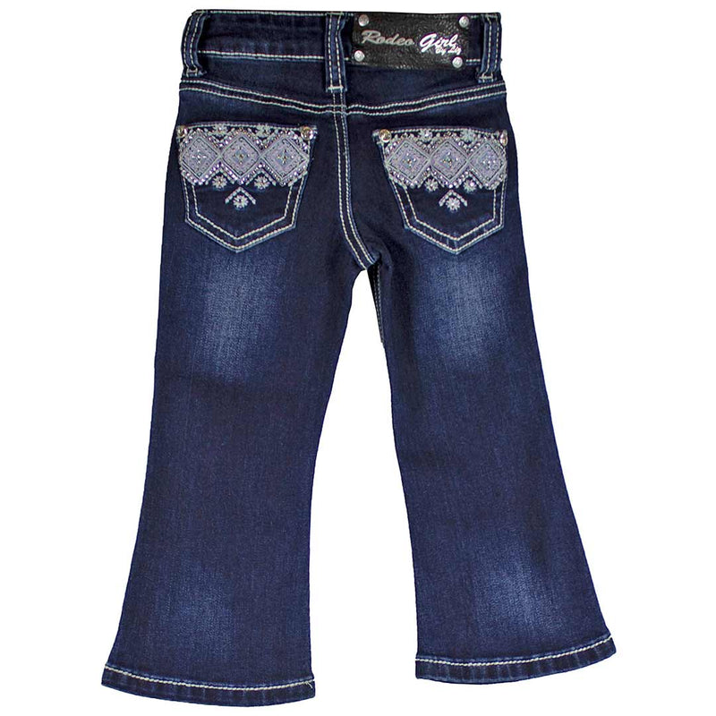 Rodeo Girl Toddler Girls' Aztec Embroidered Bootcut Jeans