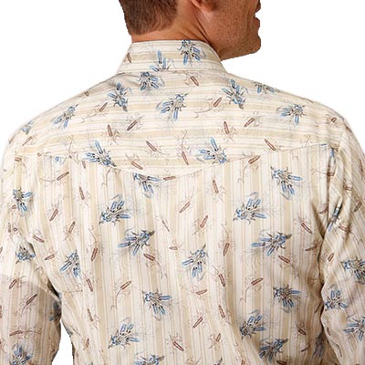 Roper Men's Floral Print Snap Shirt