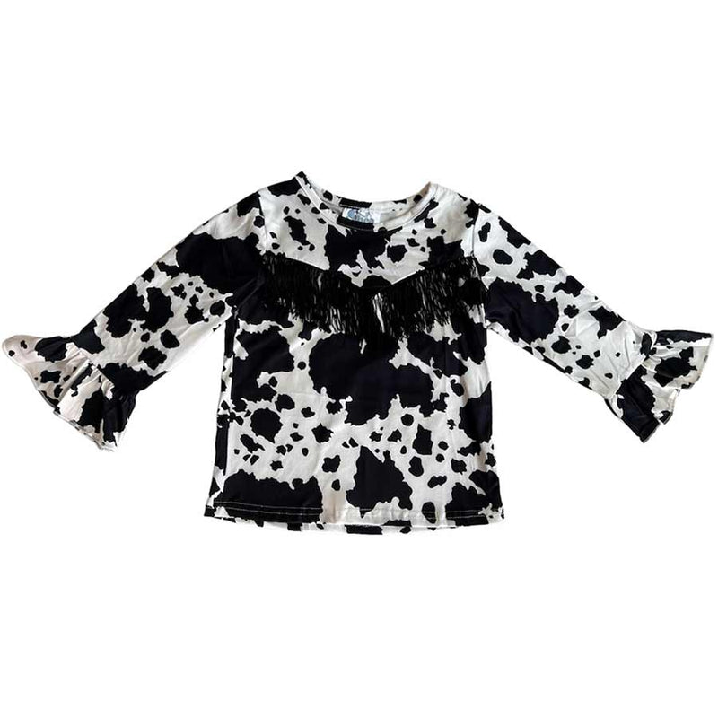 Shea Baby Toddler Girls' Cow Print Shirt