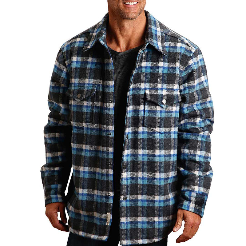 Stetson Men's Wool Plaid Shirt Jacket