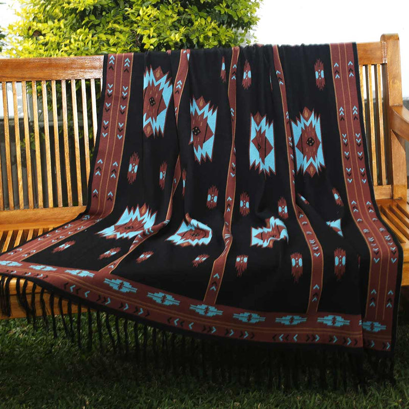 Time of the West Aztec Throw Blanket