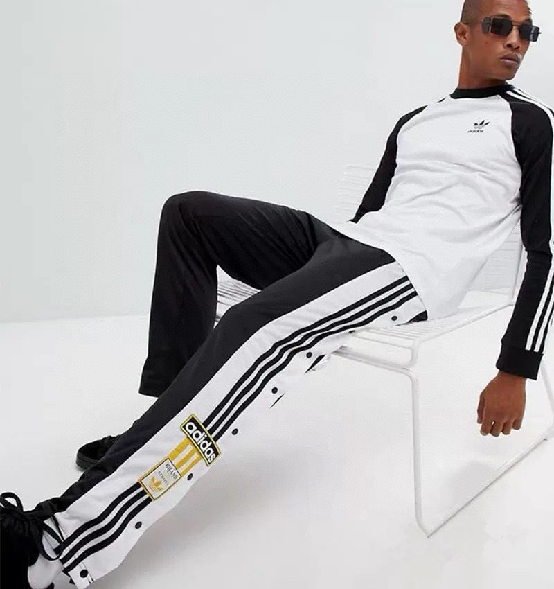 1) Adidas Pantalone Tuta Con apertura laterale a bottoni – Eliseo_Clothing