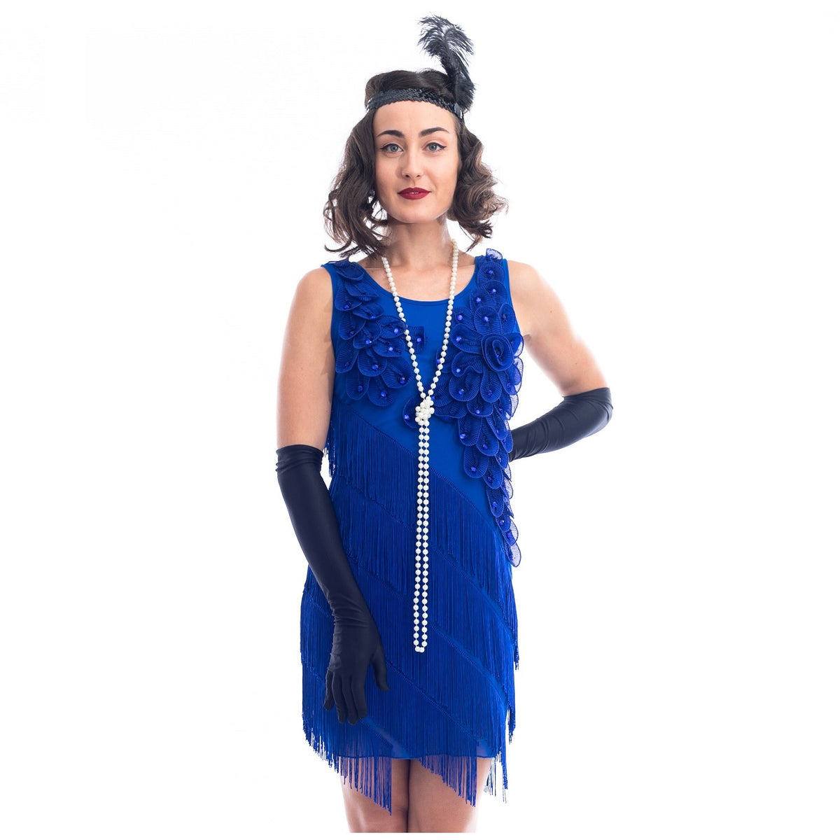 blue flapper dress